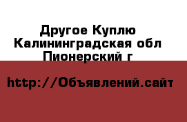 Другое Куплю. Калининградская обл.,Пионерский г.